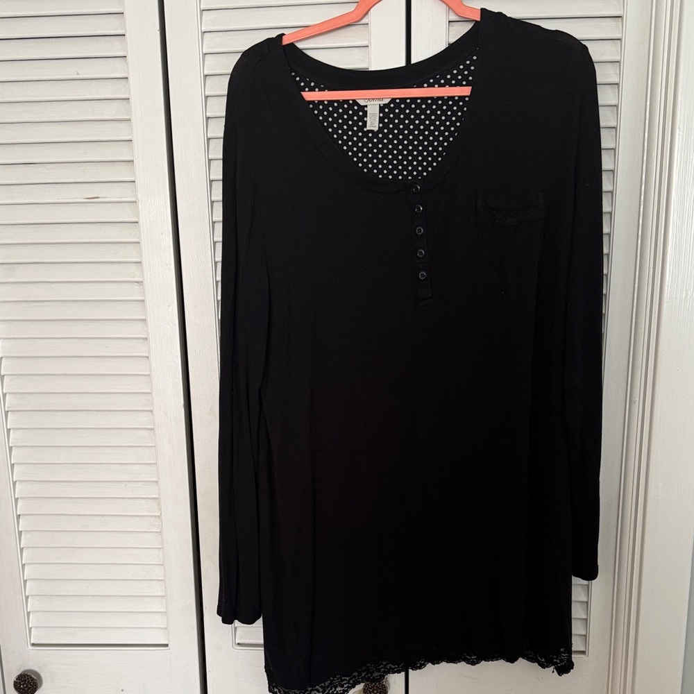Soma Black Long Sleeve Blouse